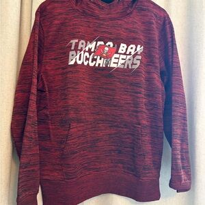 Tampa Bay Buccaneers NFL Hoodie Men’s Medium Red Pullover Sweatshirt